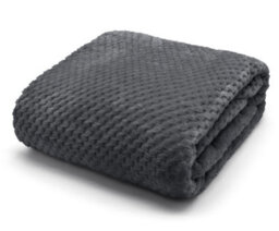 Homes & Linen Waffle Luxury Flannel Fleece Throw Blanket Sofa Couch Waffle Teddy Soft All Seasons Bed Throw Blanket 150X200Cm