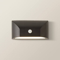 Valuelights Owen Black Downlight Ip65 Integrated Led Pir Motion Sensor Outdoor Wall Light - thumbnail 3