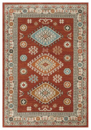 Underfoot Large Red Living Room Rug Indoor Rug Boho Soft Traditional 20mm Thick Runner Rugs - thumbnail 4