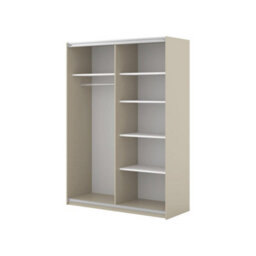 Arte Beige Sliding Door Wardrobe 150Cm - Contemporary Storage With Shelves & Hanging Rail - thumbnail 3