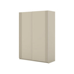 Arte Beige Sliding Door Wardrobe 150Cm - Contemporary Storage With Shelves & Hanging Rail - thumbnail 2