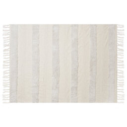 Beliani Blanket Raebareli Cotton 130 X 180 Cm Light Beige - thumbnail 5
