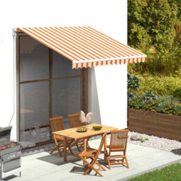 Berkfield Replacement Fabric For Awning Yellow And Orange 3X2.5 M