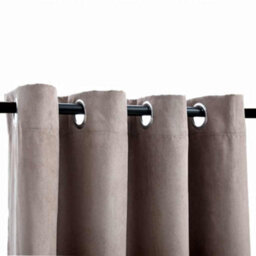 Berkfield Blackout Curtains With Metal Rings 2 Pcs Taupe 140X175 Cm - thumbnail 3