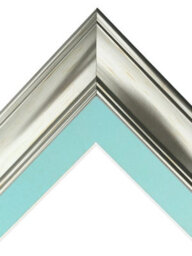 Frames By Post Scandi Vintage Silver Frame With Blue Mount For Image Size 15 X 10 Inch - thumbnail 5