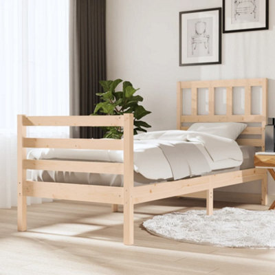 Berkfield Bed Frame Solid Wood 90X190 Cm 3Ft Single - image 1