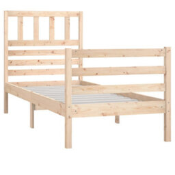Berkfield Bed Frame Solid Wood 90X190 Cm 3Ft Single - thumbnail 3