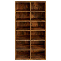 Walplus Shoe Rack Smoked Oak 54X34X100.5 Cm Engineered Wood - thumbnail 4
