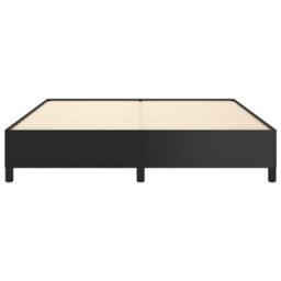 Berkfield Bed Frame Black 180X200 Cm 6Ft Super King Faux Leather - thumbnail 5