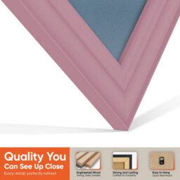 "AK Frames 25X17"" Pink Classic Vinyl Record Frame With Pompadour Mount For 12 Inch Lp Cover & Disc - Overlapped Design" - thumbnail 3