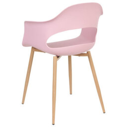 Beliani Set Of 2 Dining Chairs Utica Pink - thumbnail 6