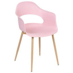 Beliani Set Of 2 Dining Chairs Utica Pink - thumbnail 4