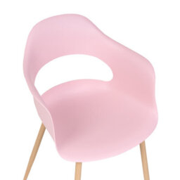 Beliani Set Of 2 Dining Chairs Utica Pink - thumbnail 7