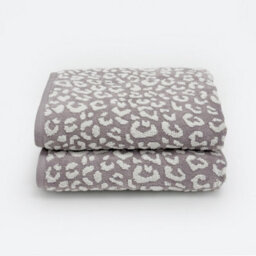Allure Bath Fashions Luxury Zero Twist Leopard Print Bath Towels Pack Of 2 - 100% Cotton - thumbnail 1
