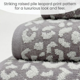 Allure Bath Fashions Luxury Zero Twist Leopard Print Bath Towels Pack Of 2 - 100% Cotton - thumbnail 6