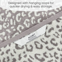 Allure Bath Fashions Luxury Zero Twist Leopard Print Bath Towels Pack Of 2 - 100% Cotton - thumbnail 7