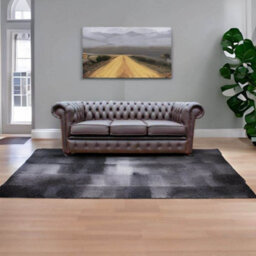 Chesterfield London 3 Seater Antique Brown Leather Sofa In Classic Style - thumbnail 3