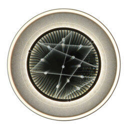 Luminosa Lighting Luminosa Mirrora 40Cm Semi Flush Ceiling Light Matt Black, Glass Mirror Led 3000/4000/6000K - thumbnail 4