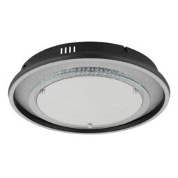 Luminosa Lighting Luminosa Mirrora 40Cm Semi Flush Ceiling Light Matt Black, Glass Mirror Led 3000/4000/6000K - thumbnail 3