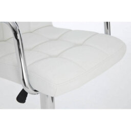 Orsina White Velvet Bar Chair, Comfortable Seating Breakfast Bar Chair, Footrest Living Bar Chair Kitchen - thumbnail 5