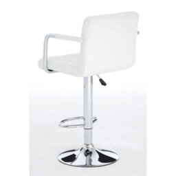 Orsina White Velvet Bar Chair, Comfortable Seating Breakfast Bar Chair, Footrest Living Bar Chair Kitchen - thumbnail 4