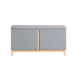 Shoe Cabinet Shoe Rack Shoe Storage Bench With Seat 2 Doors For Living Room,bedroom Storage,sobuy Fsr117-Hg,light Grey