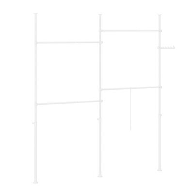 Sobuy Kls03-Ii-W,open Wardrobe Adjustable Freestanding Clothes Racks & Rails  And Shelves Metal Tubes Rack, White - image 1