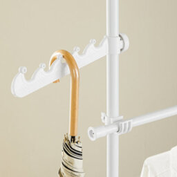 Sobuy Kls03-Ii-W,open Wardrobe Adjustable Freestanding Clothes Racks & Rails  And Shelves Metal Tubes Rack, White - thumbnail 9