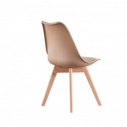 Life Interiors Lorenzo Padded Dining Chair, Tulip Chair For Lounge Office Dining Room Kitchen, Single, Vanilla - thumbnail 5
