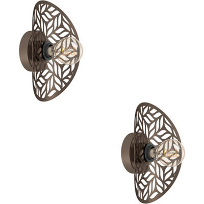 Loops 2 Pack Stylish Modern Design Bronze Wall Light For Indoor Home Decor - image 1