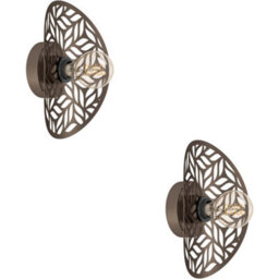 Loops 2 Pack Stylish Modern Design Bronze Wall Light For Indoor Home Decor