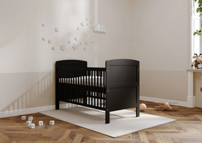 VICULII Reggie Cot Bed Black With Mattress - image 1