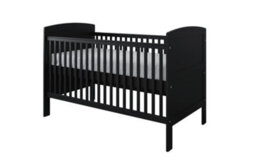 VICULII Reggie Cot Bed Black With Mattress - thumbnail 2