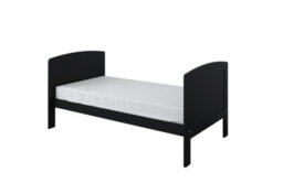 VICULII Reggie Cot Bed Black With Mattress - thumbnail 4