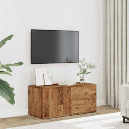 Berkfield Sturdy Tv Cabinet Old Wood 80X34X35.5 Cm Engineered Wood - thumbnail 3