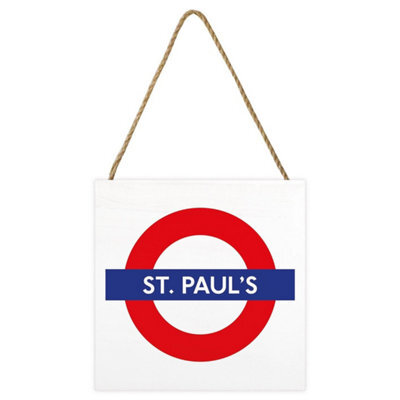 Transport For London St. Pauls Wooden Block White/red/blue (2.7Cm X 20Cm X 20Cm) - image 1