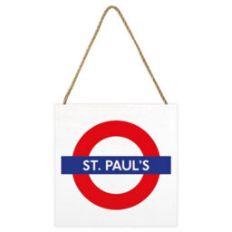 Transport For London St. Pauls Wooden Block White/red/blue (2.7Cm X 20Cm X 20Cm) - thumbnail 1