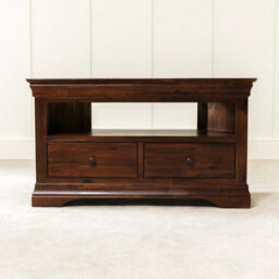 The Furniture Market French Hardwood Mahogany Stained Corner Tv Unit Up To 50 Tv Size - thumbnail 6