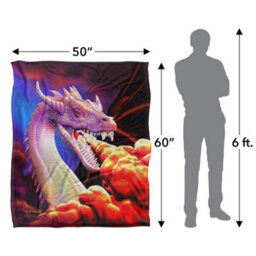 Royce Mcclure Silky Dragon Fire Supersoft Blanket Multicoloured (152Cm X 127Cm) - thumbnail 6