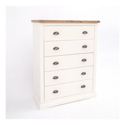 Cabinet Bits Cosenza 5 Drawer Chest Of Drawers Brass Cup Handle - thumbnail 3