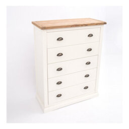 Cabinet Bits Cosenza 5 Drawer Chest Of Drawers Brass Cup Handle - thumbnail 4