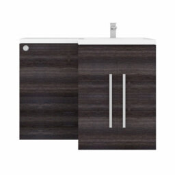 Sundaze 1100mm Charcoal Bathroom Combined Furniture L-Shape Vanity Unit Right Handed Basin Sink - thumbnail 2