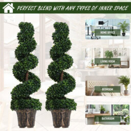 Wyld Haus Badola Set Of 2 Artificial Rose Plants In Warm Yellow And White, Large Indoor Faux Roses With Pots L32 X D32 X H120Cm - thumbnail 4