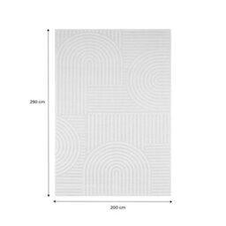Sweeek - Jenny Indoor Rug With Arches Graphic Pattern, Short Pile, Cream, 200 X 290 Cm - thumbnail 6