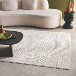 Sweeek - Jenny Indoor Rug With Arches Graphic Pattern, Short Pile, Cream, 200 X 290 Cm - thumbnail 3