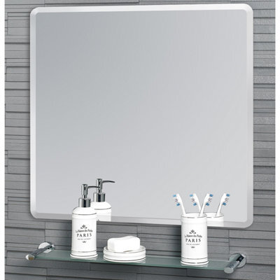 Showerdrape Trafalgar Square Frameless Bevelled Edge Bathroom Mirror 45 X 45Cm - image 1