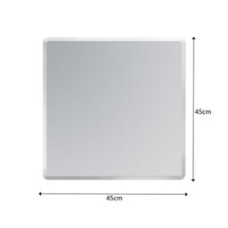 Showerdrape Trafalgar Square Frameless Bevelled Edge Bathroom Mirror 45 X 45Cm - thumbnail 2