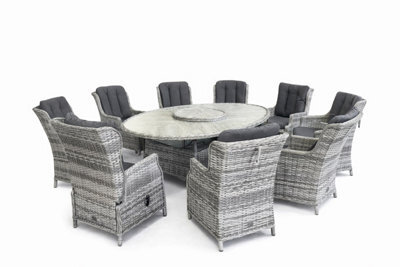 Rattan Garden Furniture Premium Oval Dining Set - image 1