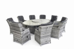 Rattan Garden Furniture Premium Oval Dining Set