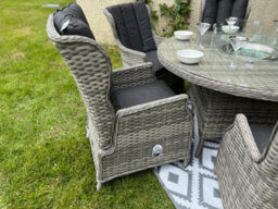 Rattan Garden Furniture Premium Oval Dining Set - thumbnail 4